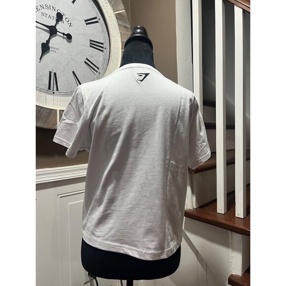 Gymshark Womens White Crop Top T-Shirt Size XL NWT - Picture 4 of 7